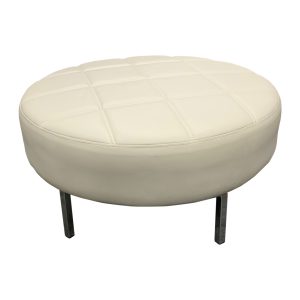 Round ottoman (white/chrome)