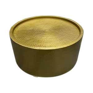 Beaten round coffee table