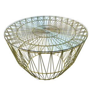 Wire coffee table (gold)