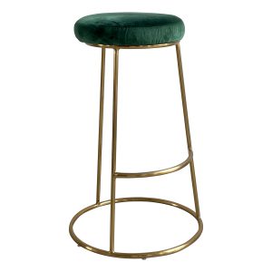Cocktail stool (green/gold)