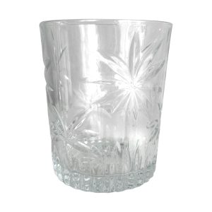 Cut glass tumbler - palm design